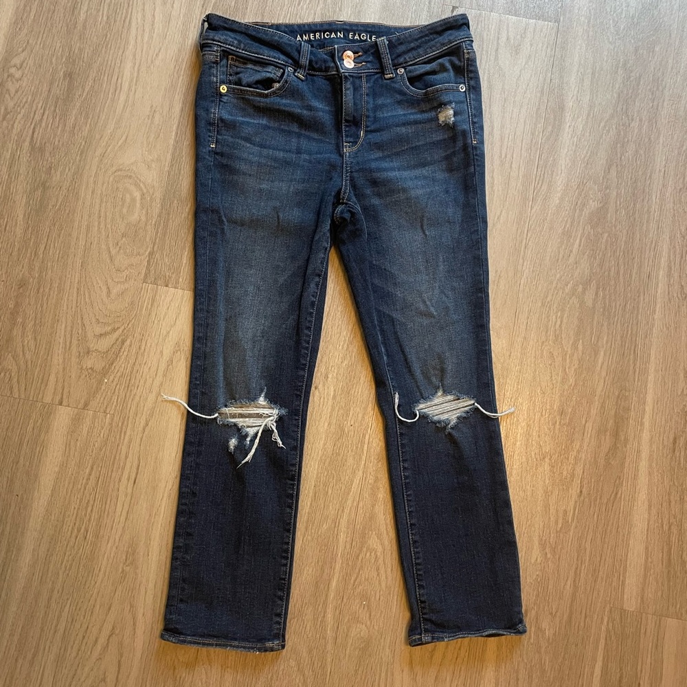 American Eagle artist skinny cropped jeans. Size 10